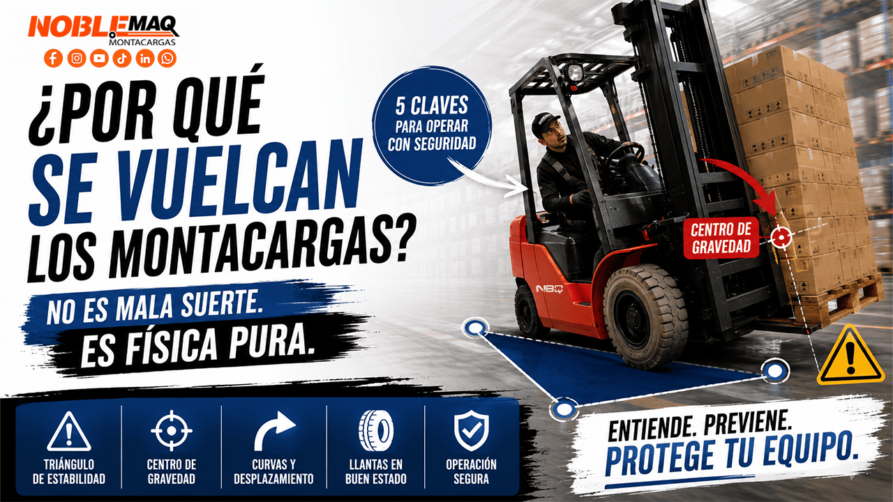Blog 68 驴Por qu茅 ocurre una volcadura de montacargas? Noblemaq
