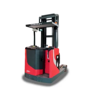 Apilador reach RT15 ST de 1.5 toneladas ideal para almacenes altos Noblemaq Montacargas