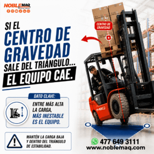 Centro de gravedad de un montacargas Noblemaq