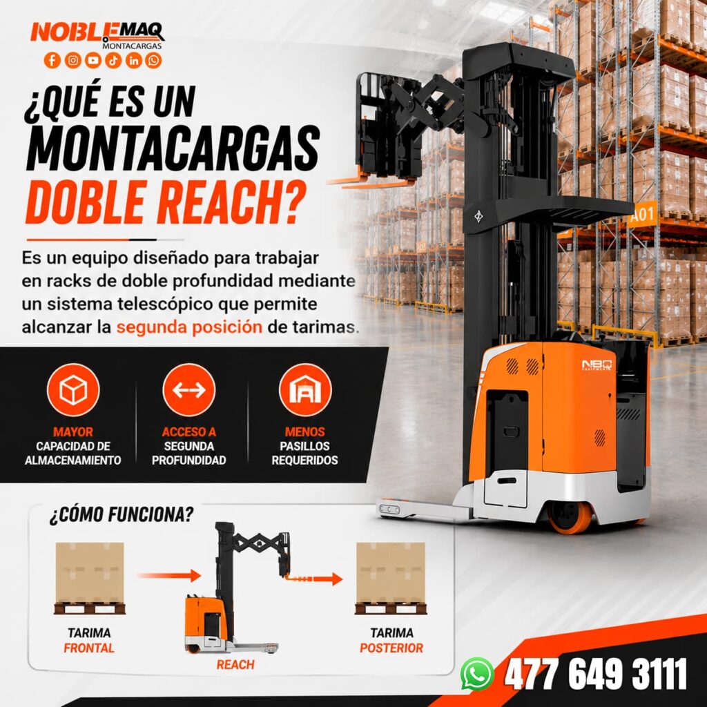 Doble reach montacargas Noblemaq