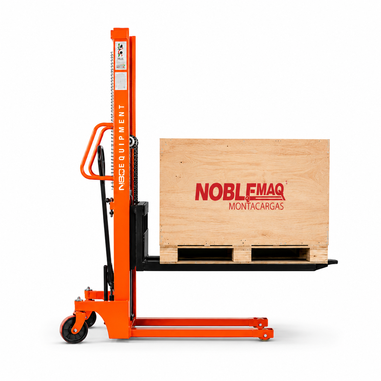 apilador manual de 500 kilos y eleva 1.6 metros