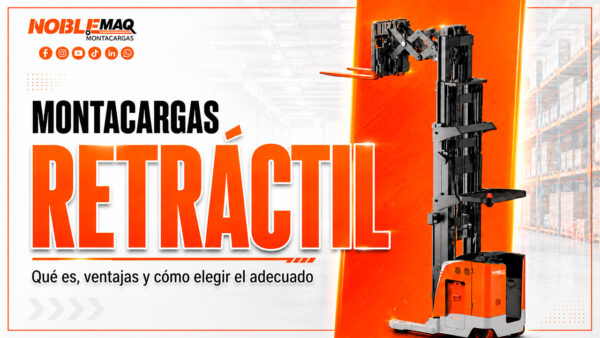 Montacargas retráctil para almacén