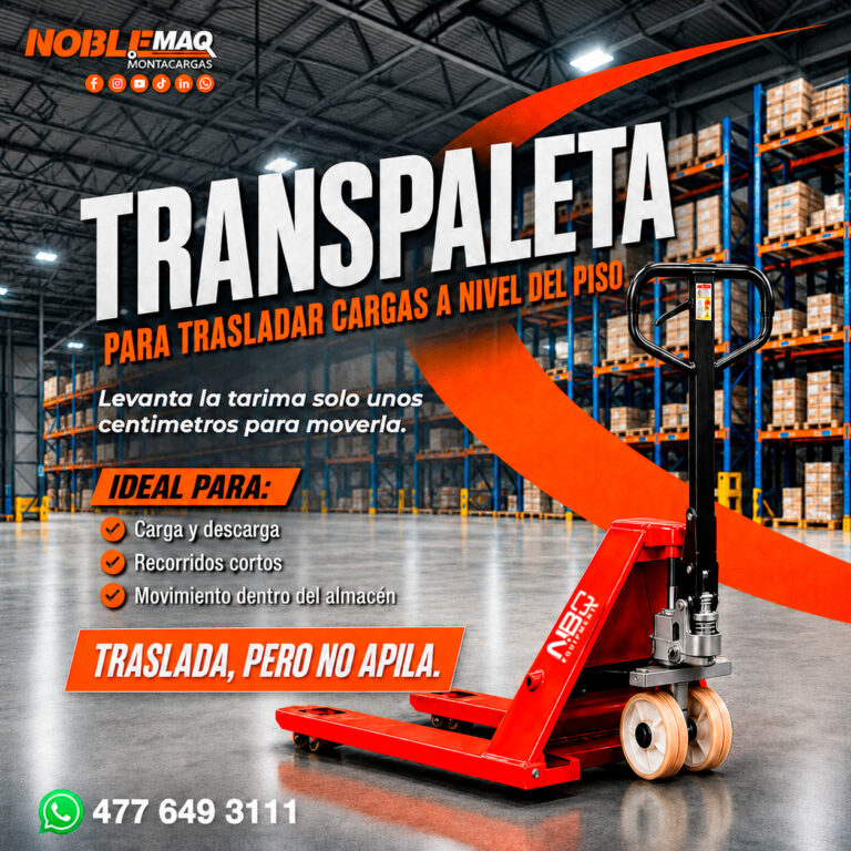 ¿Qué es una transpaleta manual?